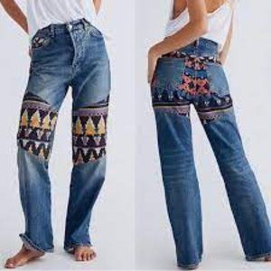 NWOT we the free Rocky Mountain Aztec pattern jeans SZ 31